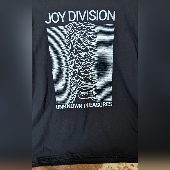 NWT Joy Division Unknown Pleasures Black Cotton Short Sleeve Logo Tee - Picture 7 of 13